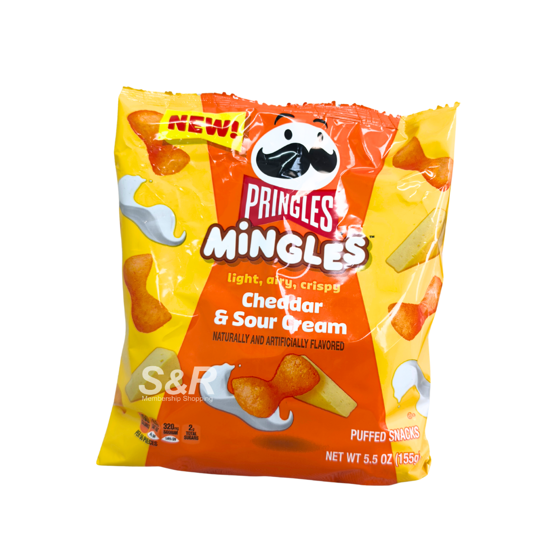 Pringles Mingles Cheddar & Sour Cream Puffed Snacks 155g